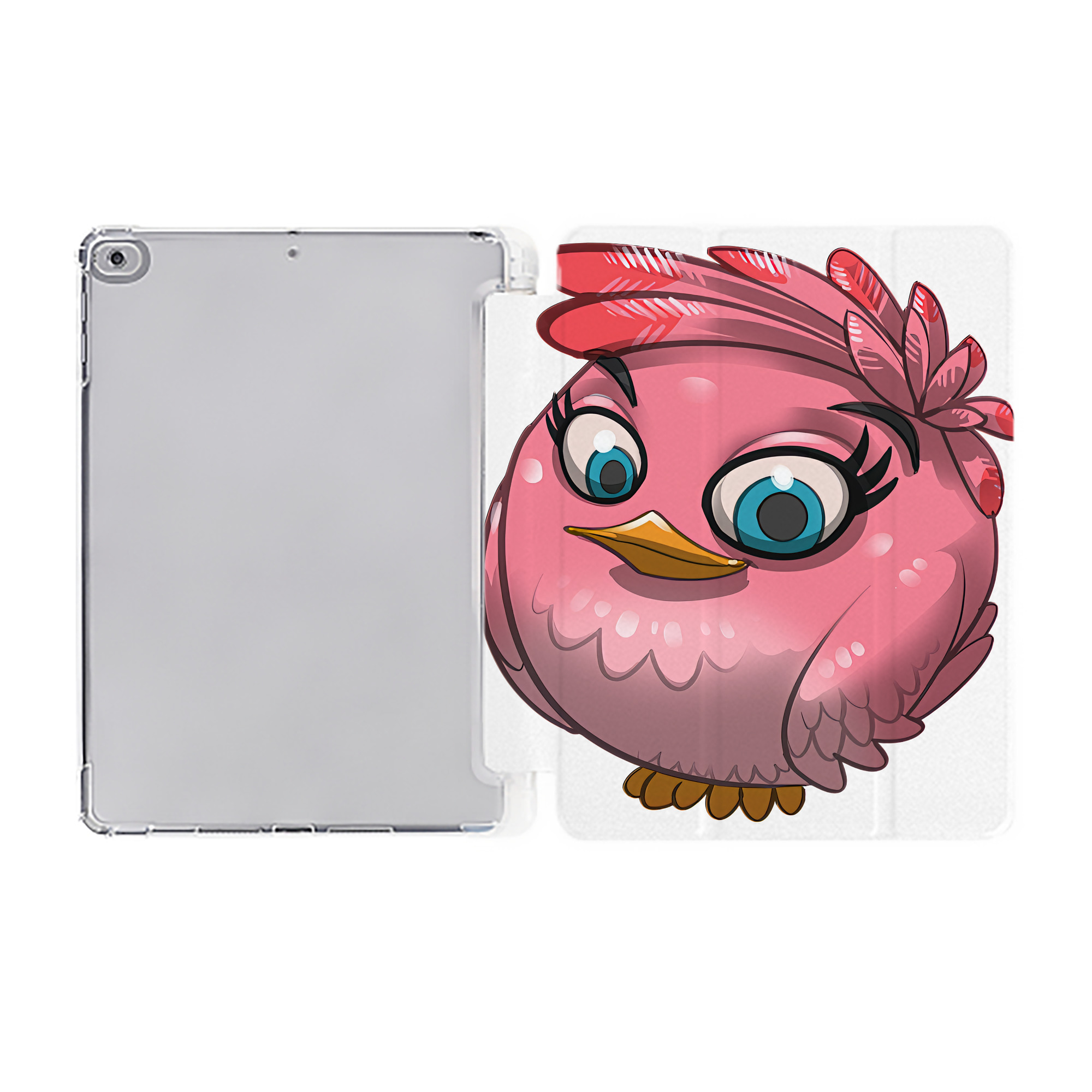 （画像用） Angry Birds アングリーバード IPad ケース ペン収納付き 三つ折りスタンド PUレザー×シリコン 対応機種9.5/10.5/10.9インチ